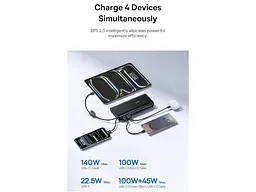 Зовнішній акумулятор (Power Bank) BASEUS Enerfill FC41 145W 25000mAh Black (E0028H, E0028H01) - мініатюра 5