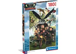 Пазл Clementoni Super: Світ Драконів, Як приборкати дракона, DreamWorks (Super - How to Train your Dragon Puzzle - 180 pcs.), 180 ел. (29793)