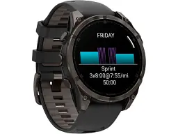 Спортивний годинник Garmin Fenix 8 47mm AMOLED Sapphire Carbon Gray DLC Titanium w. Black/Pebble Gray S. Band (010-02904-20/21) - мініатюра 11