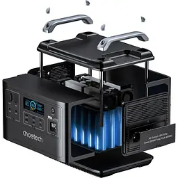 Портативна зарядна станція Choetech BS006 LiFePO4, 1997 Вт/ч 2000 Вт (BS006) - мініатюра 4