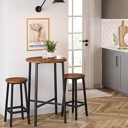Барний стілець Leobert Halmar 2 штуки в стилі Loft коричневий - мініатюра 3