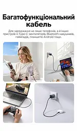 Кабель UGREEN L309 USB-A - USB-C QC 3.0 18 Вт 0,5 м чорний (95796) - мініатюра 11