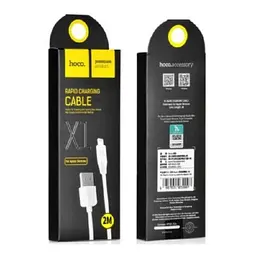 Кабель HOCO X1 USB to iP 2.4A, 2m, PVC, PVC connectors, білий - мініатюра 3