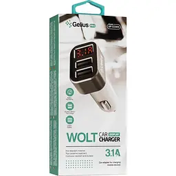 Автомобільний зарядний пристрій Gelius Pro Wolt LCD GP-CC005 Black з кабелем XiaomicroUSB - мініатюра 2