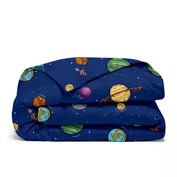 Дитяча постільна білизна в ліжечко SPACE CS7, синій (SpaceSolarSystemBlue_Honey110x160_140) - мініатюра 4