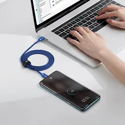 Кабель Baseus Crystal Shine Series Fast Charging Cable Type-C to Type-C 100W 1.2m CAJY000603 Blue - мініатюра 7