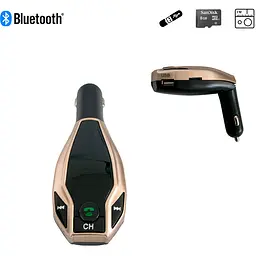 Автомобільний трансміттер FM MOD. X7 BT модулятор Bluetooth Золотий, ФМ модулятор в машину (ST)