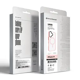 Чехол для Apple iPhone 17, Uniq MagCase, розовый, противоударный, панель-накладка с MagSafe, ударопрочный TPU+PC, с магнитом MagSafe, поддержка полноценной беспроводной зарядки, ArmorStandart (ARM86263) - мініатюра 6