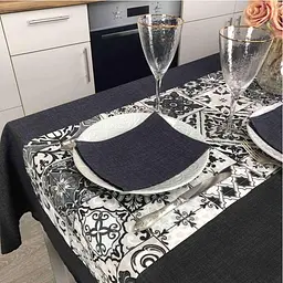 Серветка на стіл Прованс Black Milan 45х35 см чорна (23609) - мініатюра 2