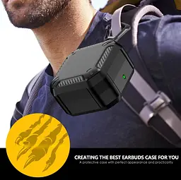 Чохол Primo Magnet Lock Rugged TPU для навушників Samsung Galaxy Buds 4 / Buds 4 Pro з карабіном - Black - мініатюра 7