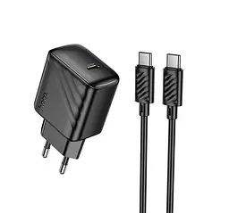Зарядний комплект Hoco CS24A PPS 3.3-11V 2.75A PD/QC 25W 1USB-C Type-C-Type-C 1 м Black (35886_3605556)