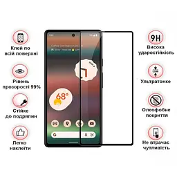 Скло захисне BeCover Google Pixel 6A Black (708757) - мініатюра 3