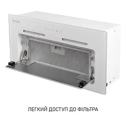 Витяжка повновбудована MINOLA HBI 6473 WH GLASS 800 LED Line - мініатюра 11