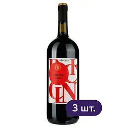 Вино Piccini Primitivo di Puglia червоне сухе 4.5 л (3 шт. х 1.5 л)