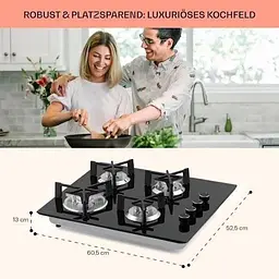 Варильна поверхня газова Klarstein Trifecta 4 (10035469) - мініатюра 6
