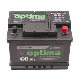 Автомобільний акумулятор Optima 6СТ-60 (-/+) Євро 12В 60Ач 570А низький - мініатюра 2
