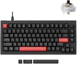 Клавіатура механічна X4 84Key, Keychron Brown, USB-A, QMK/VIA, Hot-Swap, EN/UKR, RGB, чорний Lemokey teh0013870