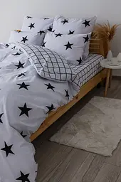 Комплект постільної білизни ТЕП Soft dreams Morning Stars євро чорний з білим (2-03859_25302) - мініатюра 4