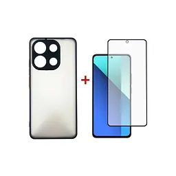 Чохол до мобільного телефона Dengos Kit for Xiaomi Redmi Note 13 4G case + glass (Black) (DG-KM-66) - мініатюра 1