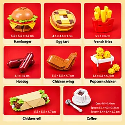 Конструктор їжа DK 5025 Western Fast Food Creator Expert Фаст-фуд, 18 моделей, 827 деталей - мініатюра 5