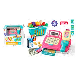 Касовий апарат CF8262 калькулятор,сканер,звук,світло,кошик,продукти,гроші,бат.кор. 26-24,5-18см
