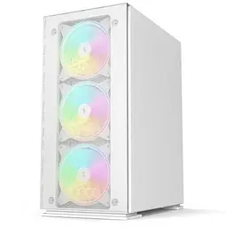 Корпус 2E Gaming Virtus Neo Tempered Glass White, без БЖ, Mid Tower, для ATX / Micro ATX / Mini ITX, 2xUSB 2.0, 1xUSB 3.0, 1x120 ARGB Fan, 3x140 ARGB Fan, бічна панель із загартованого скла (2E-G3301NW) - мініатюра 3