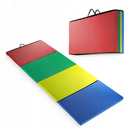 Мат гімнастичний складаний 4FIZJO XL 240 x 120 x 5 см Multicolor (P-5905973402774)