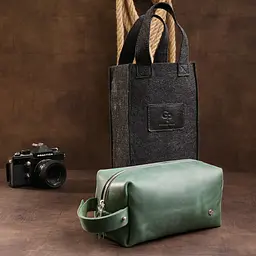 Шкіряна косметичка GRANDE PELLE 22х11х9 см acs0018595 - мініатюра 9