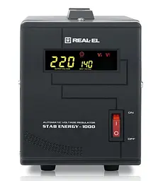 Стабілізатор напруги Real-EL Stab Energy-1000 Black 800 Вт (EL122400012) - мініатюра 7
