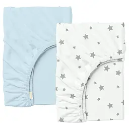 Набір простирадло на резинці 90х200 LIGHT BLUE / GREY STARS COSAS (4822052058503)