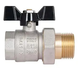 Кран кульовий Thermo Alliance "Американка" Base 1"ВЗ прямий, PN40, метелик SD221W25 - мініатюра 3