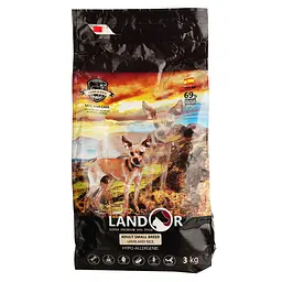 Сухий корм для собак дрібних порід Landor ягня з рисом 3 кг - мініатюра 2