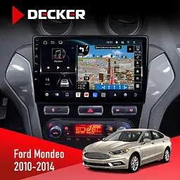 Штатна магнітола Ford Mondeo 2010-2014 Climate Decker D10-011 4x64, DSP, 4G, 360 Decker (НФ-00005615)