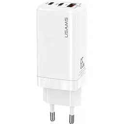 Мережевий зарядний пристрій Usams T33 US-CC110 GaN Mini Fast Charger 65W White [153995] - мініатюра 2