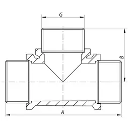 Трійник Koer 1/2'' ННН Kf.T06M KF0069 - мініатюра 2