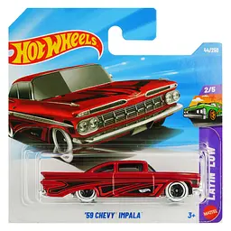 Базова машинка Hot Wheels Layin Low 59 Chevy Impala червона (5785) JJJ15-N522