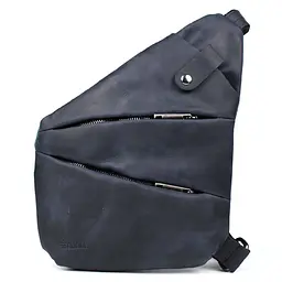 Мужская сумка-слинг через плечо микс канваса и кожи TARWA 23х28х4 см sum0028276