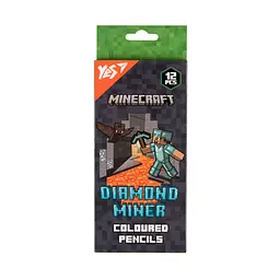 Олівці кольорові 12 кольорів Yes 290720 Minecraft. Diamond Miner(12)(240)