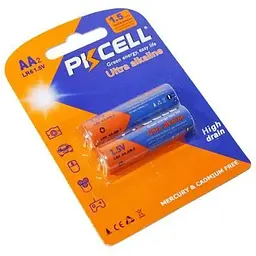 Батарейка AA (LR6), лужна, PKCELL, 2 шт, 1.5V, Blister (LR6-2B)