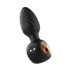 Анальна пробка B - Series Cute Aisi Rotating Plug, 10.9 см (чорний) - мініатюра 6
