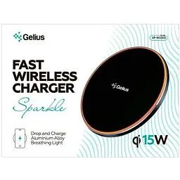 Бездротовий зарядний пристрій Gelius Pro Sparkle Wireless Charger 15 W GP-WC003 Black - мініатюра 3