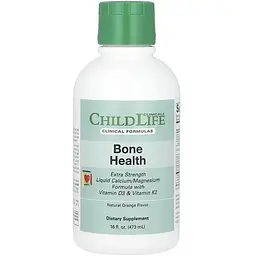 Кальцій та магній з вітамінами D3 та K2 ChildLife Clinicals смак апельсину 473 мл