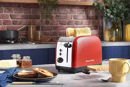 Тостер Russell Hobbs Colours Plus 1600 Вт нержав. підігрів розморозка червоний - мініатюра 4
