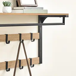 Вішалка настінна Leobert Compact для одягу з полицею у стилі Loft - мініатюра 6