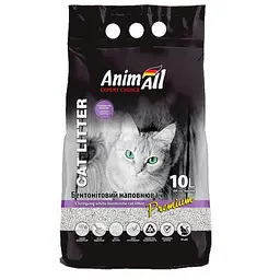 Бентонітовий наповнювач AnimAll Premium Lavender з ароматом лаванди для котів 10 л
