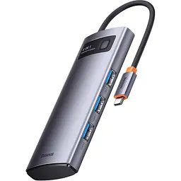 USB-хаб Baseus Metal Gleam Series 4-in-1 (WKWG070013) [96272] - мініатюра 1