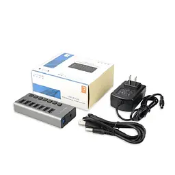 USB hub Acasis H707 на 7 портів USB 3.1 з окремими перемикачами (Сірий) - мініатюра 4