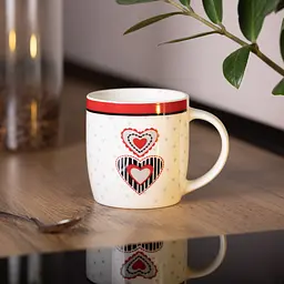 Чашка порцелянова I love you 400 мл, білий Liling Rongxiang Ceramic RX-N240147W - мініатюра 4