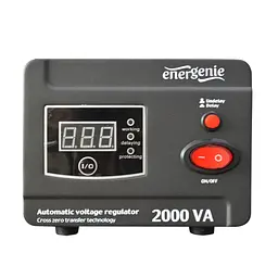 Стабілізатор напруги EnerGenie EG-AVR-D2000-01 2000VA, 2xSchuko 1200 Вт (EG-AVR-D2000-01) - мініатюра 3