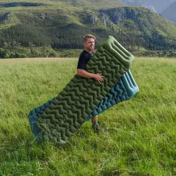 Матрац туристичний надувний одномісний Naturehike CNK2550WS019, 200х60х6.5 см, синій, для кемпінгу із мішком для надування - мініатюра 5